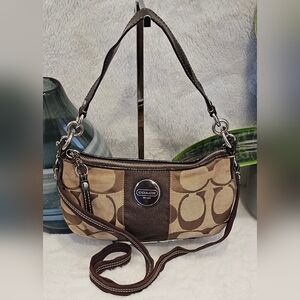 Coach Brown and Tan Shoulder/Crossbody Bag